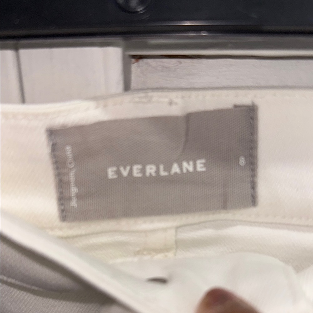 Everlane breezy fresh White Denim mini Skirt size 8 - Picture 2 of 4